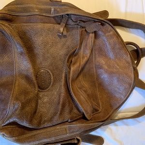 Roots Tribe Leather Student Backpack